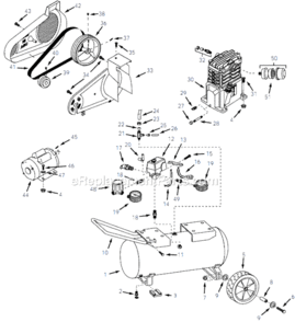 Page A Diagram and Parts List for VT630400 2001 Campbell Hausfeld Compressor